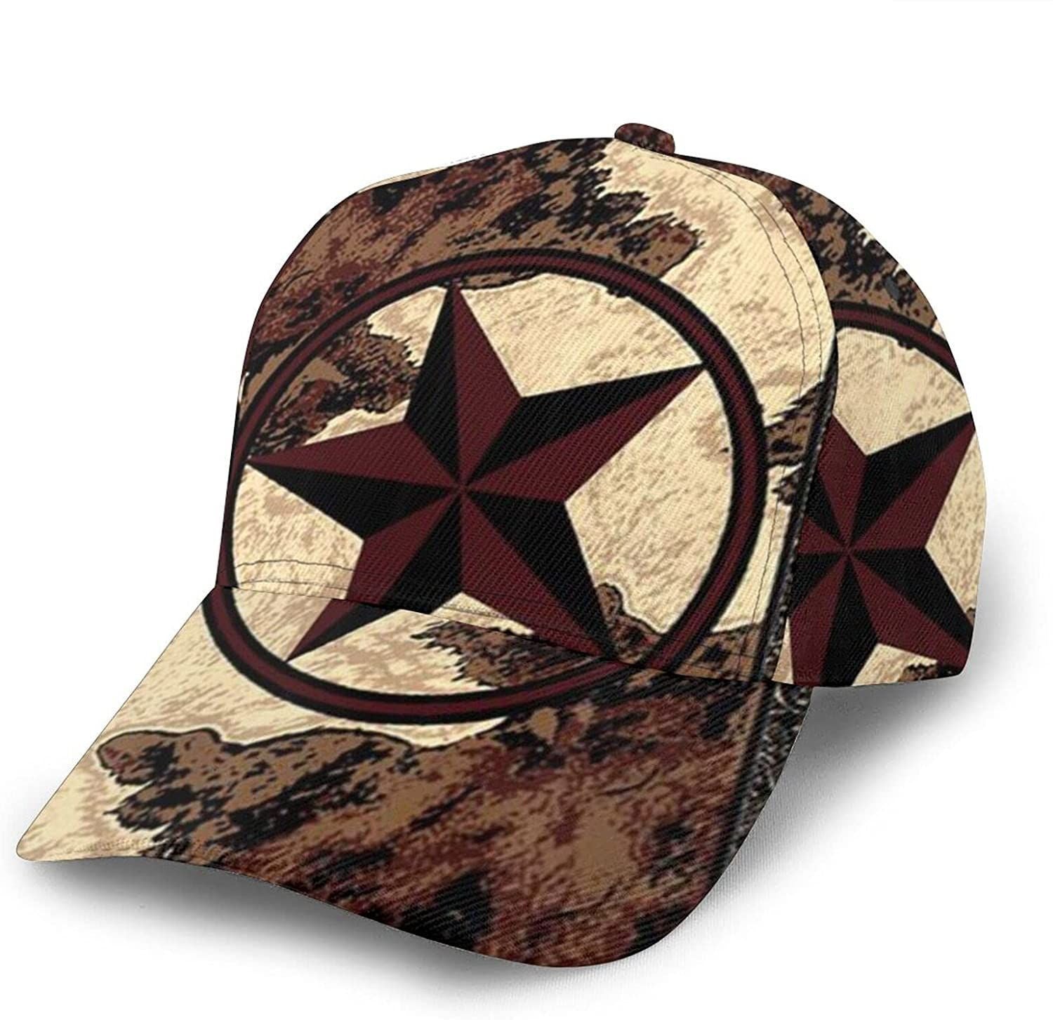 Country Rustic Western Star Cowboy Adjustable Snapback Unisex 3D Printing Baseball Cap Trucker Hats Sports Trucker Hats Custom Hats Gifts For Men & Women