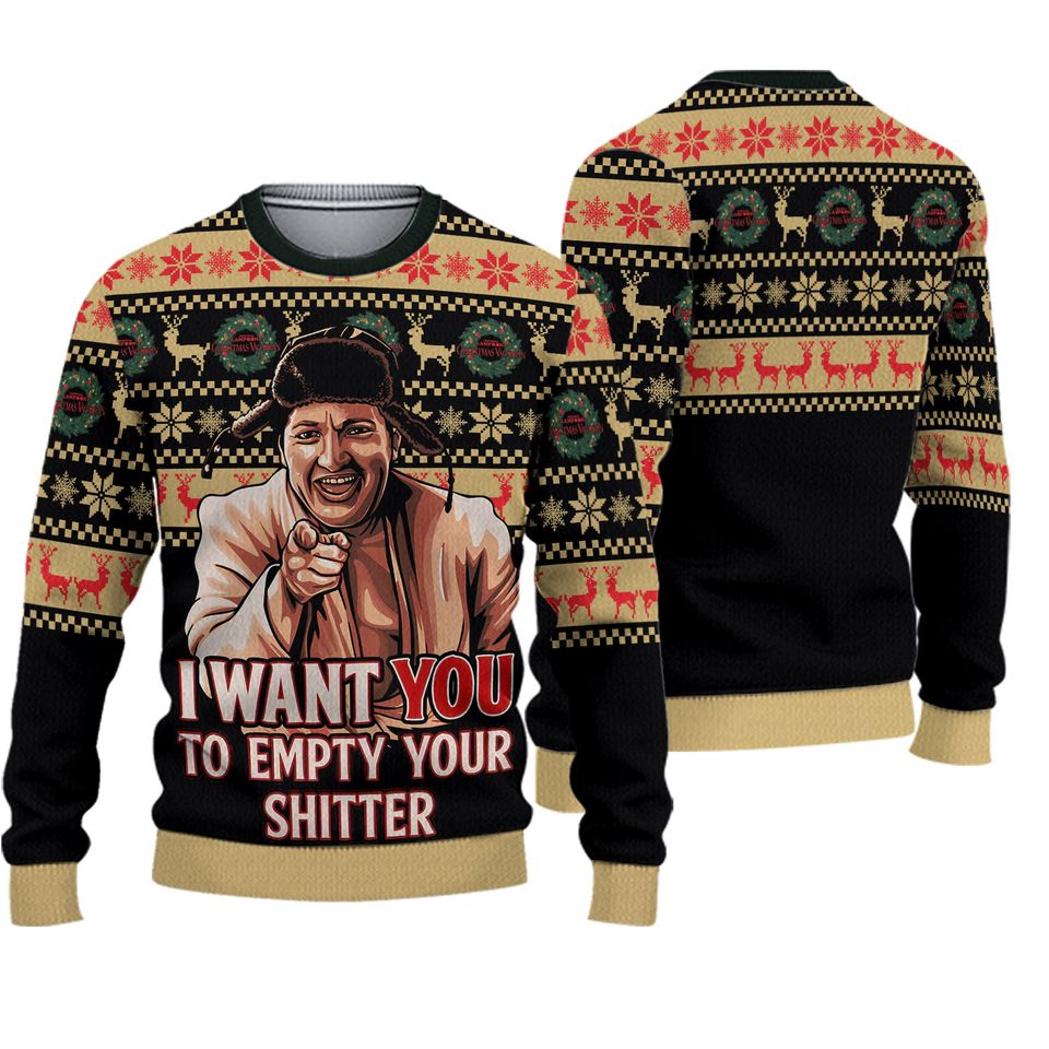 Cousin Eddie Christmas Ugly Sweater, National Lampoons Christmas Vacation
