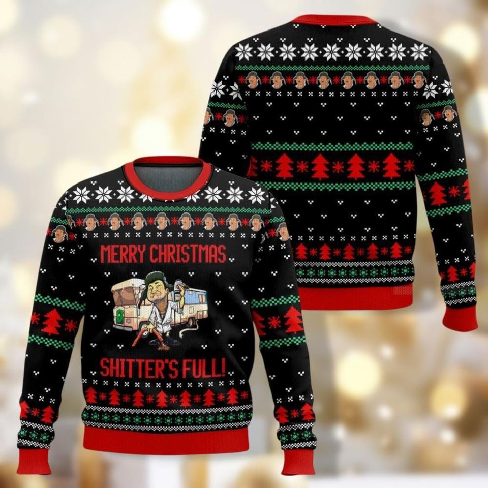 Cousin Eddie Merry Christmas Shitters Full Sweater, Christmas Vacation Sweater - Image 2