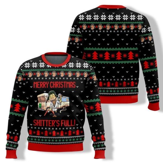 Cousin Eddie Merry Christmas Shitters Full Sweater, Christmas Vacation Sweater - Image 11