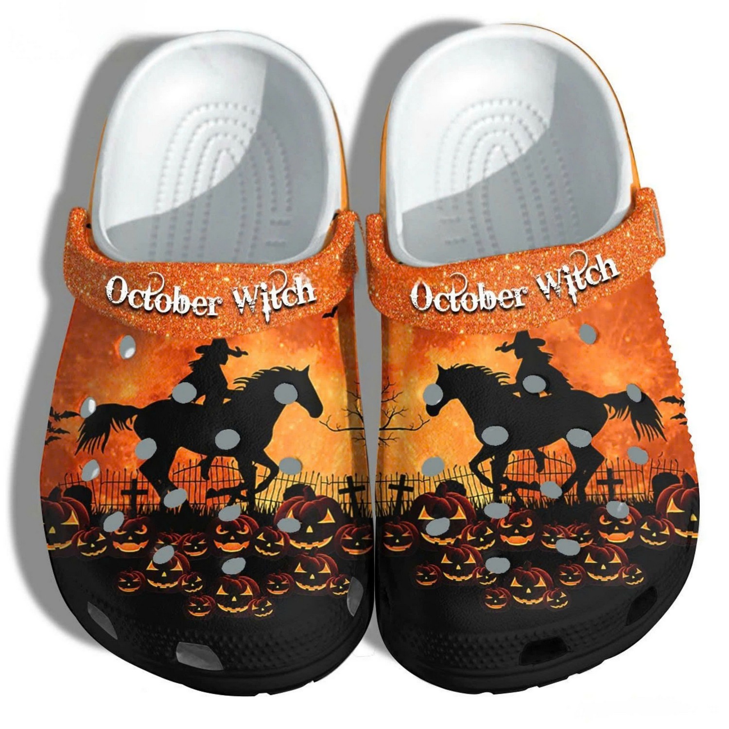 Cow Boy Halloween Horse October Witch Crocs Crocband Clogs Shoes Comfortable For Men Women and Kids