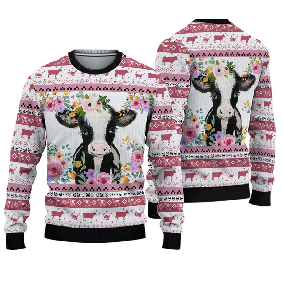Cow Christmas Ugly Sweater