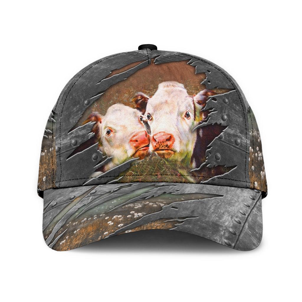 Cow Classic Cap, Gift for Farmers, Cow Lovers, Chicken Lovers Trucker Hats Custom Hats Gifts For Men & Women