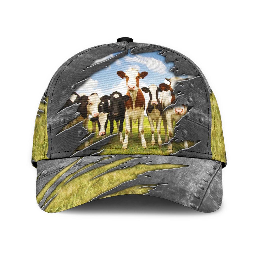 Cow Classic Cap, Gift for Farmers, Cow Lovers, Chicken Lovers Trucker Hats Custom Hats Gifts For Men & Women