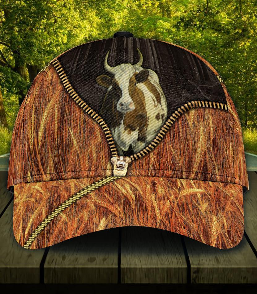 Cow Classic Cap, Gift for Farmers, Cow Lovers, Chicken Lovers Trucker Hats Custom Hats Gifts For Men & Women