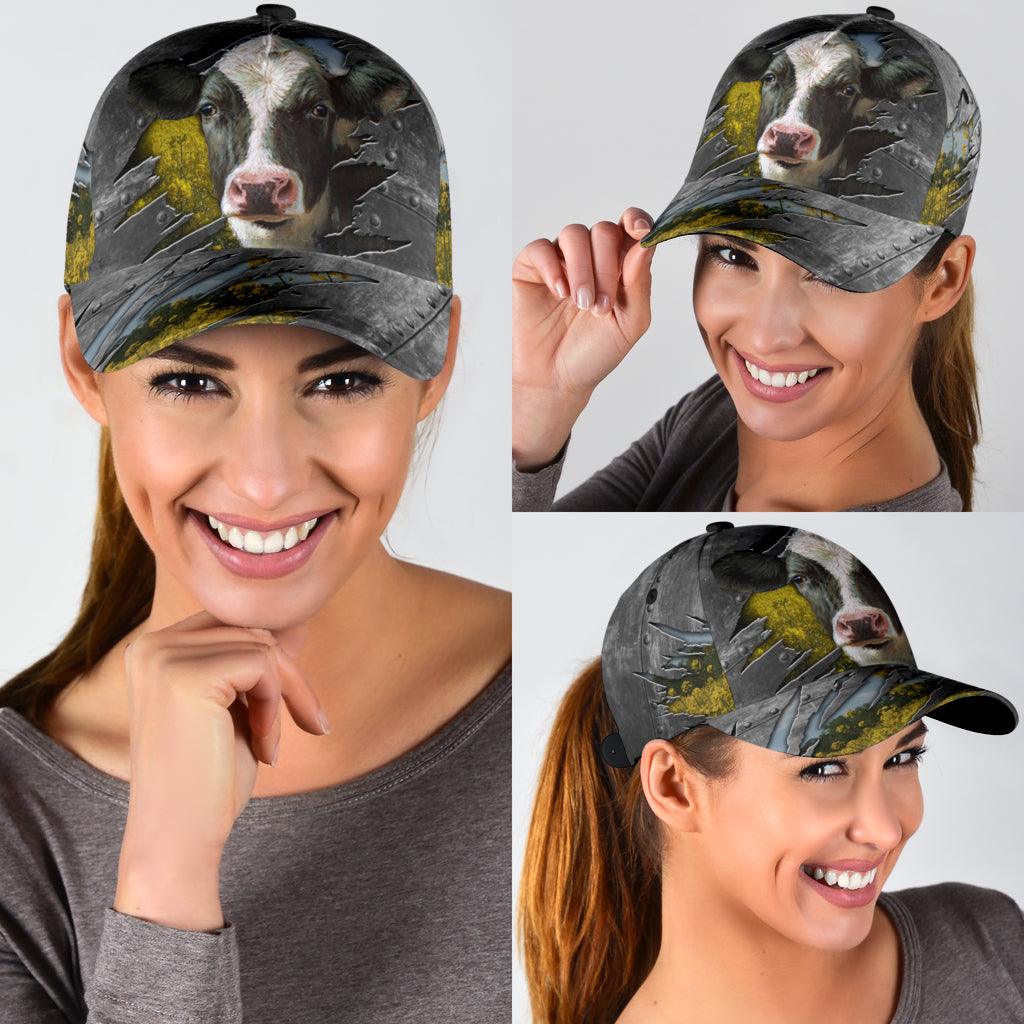 Cow Classic Cap, Gift for Farmers, Cow Lovers, Chicken Lovers Trucker Hats Custom Hats Gifts For Men & Women