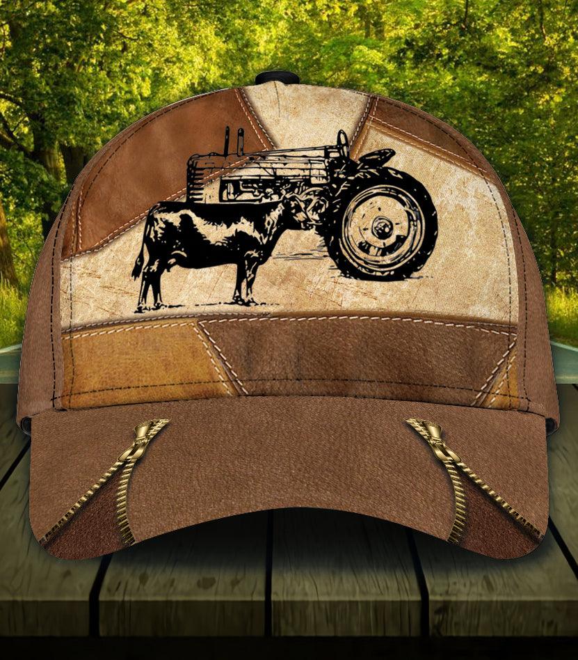 Cow Classic Cap, Gift for Farmers, Cow Lovers, Chicken Lovers Trucker Hats Custom Hats Gifts For Men & Women