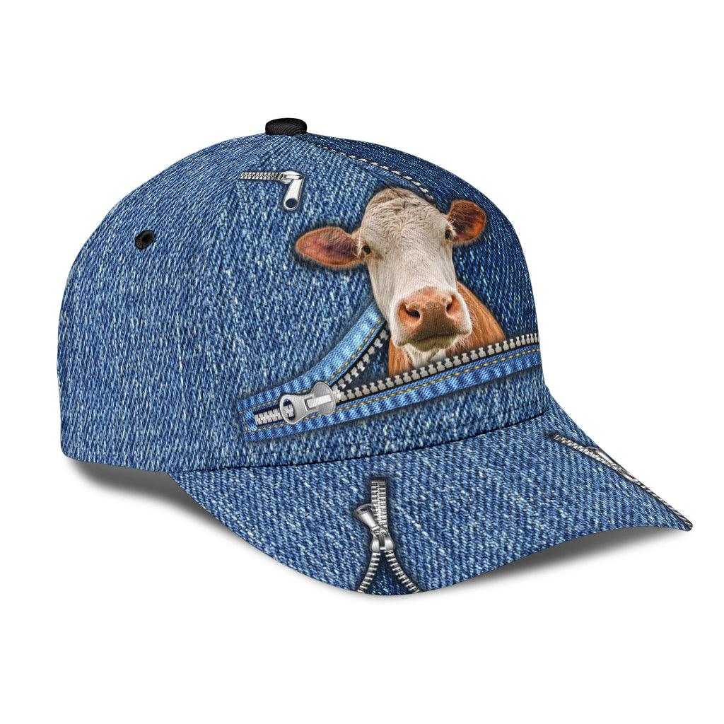 Cow Classic Cap, Gift for Farmers, Cow Lovers, Chicken Lovers Trucker Hats Custom Hats Gifts For Men & Women