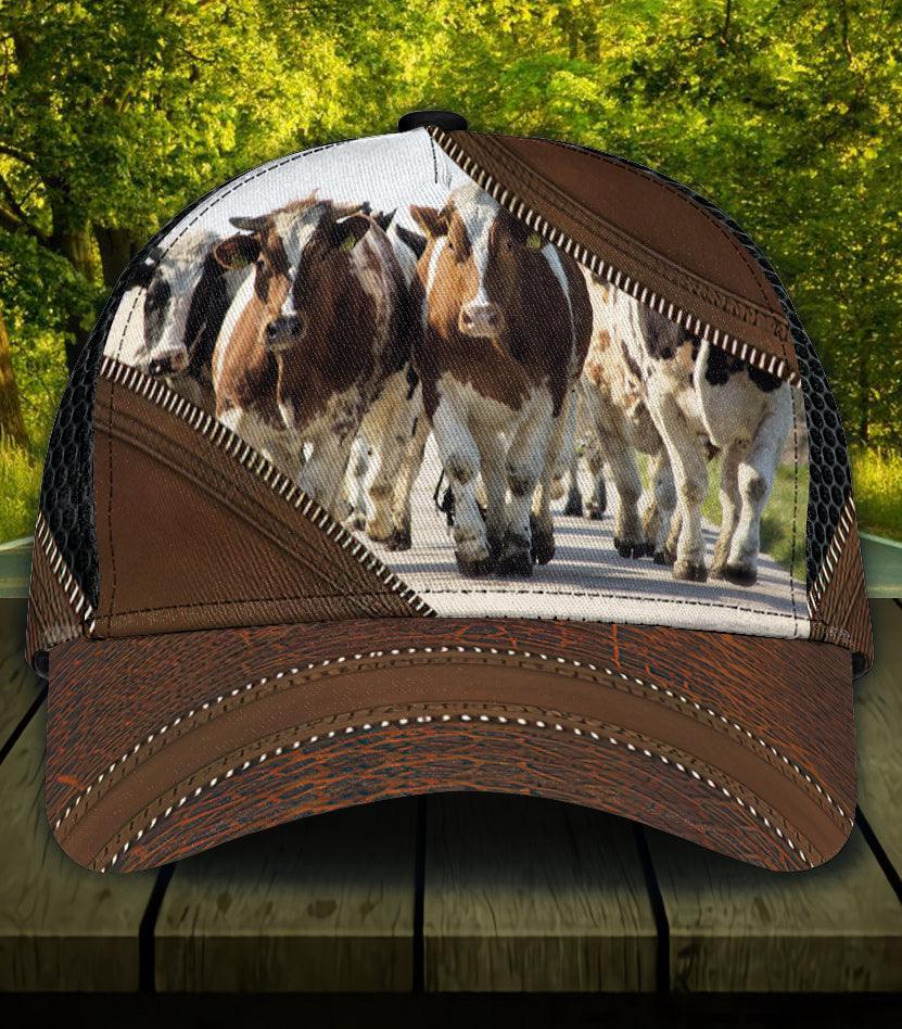 Cow Classic Cap, Gift for Farmers, Cow Lovers, Chicken Lovers Trucker Hats Custom Hats Gifts For Men & Women