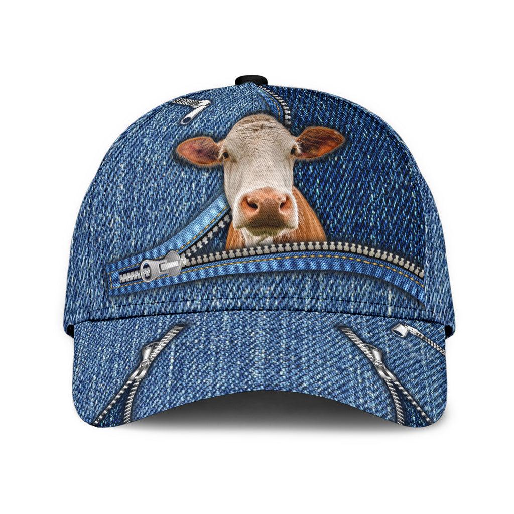 Cow Classic Cap, Gift for Farmers, Cow Lovers, Chicken Lovers Trucker Hats Custom Hats Gifts For Men & Women