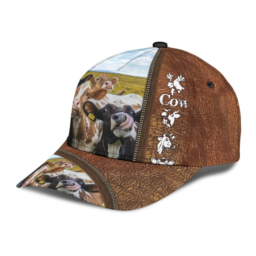 Cow Classic Cap, Gift for Farmers, Cow Lovers, Chicken Lovers Trucker Hats Custom Hats Gifts For Men & Women