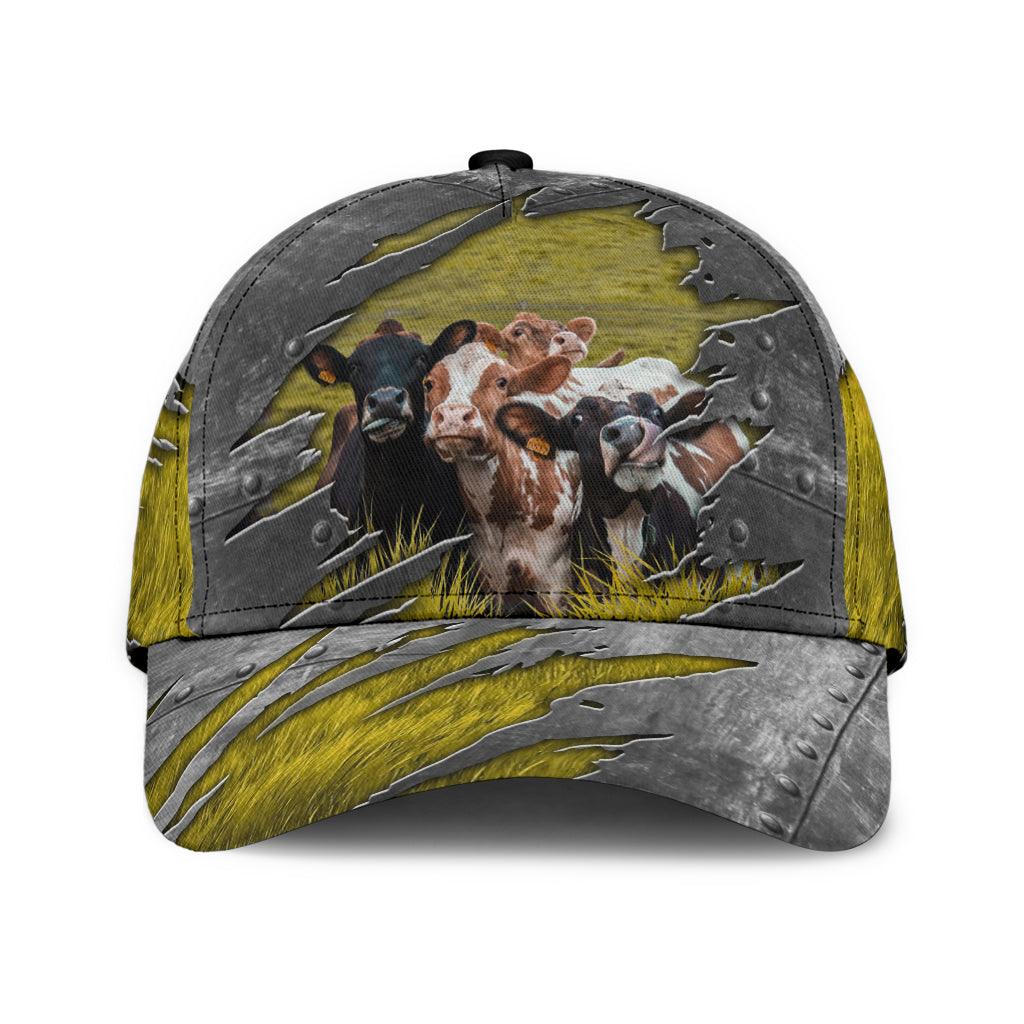 Cow Classic Cap, Gift for Farmers, Cow Lovers, Chicken Lovers Trucker Hats Custom Hats Gifts For Men & Women