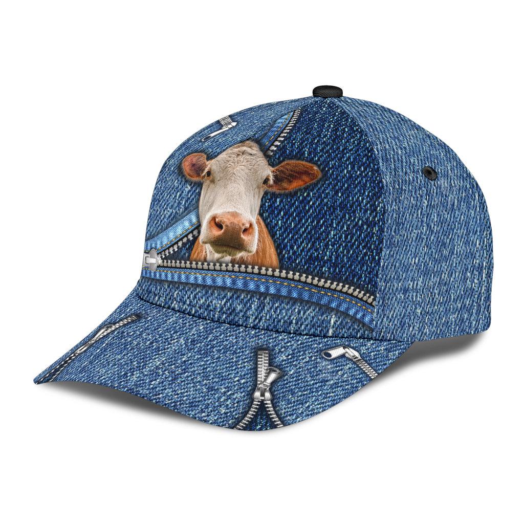 Cow Classic Cap, Gift for Farmers, Cow Lovers, Chicken Lovers Trucker Hats Custom Hats Gifts For Men & Women