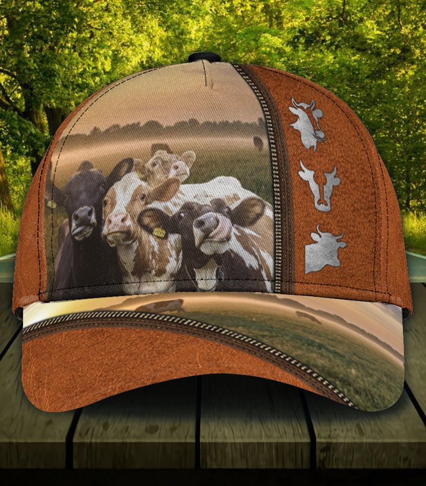 Cow Classic Cap, Gift for Farmers, Cow Lovers, Chicken Lovers Trucker Hats Custom Hats Gifts For Men & Women