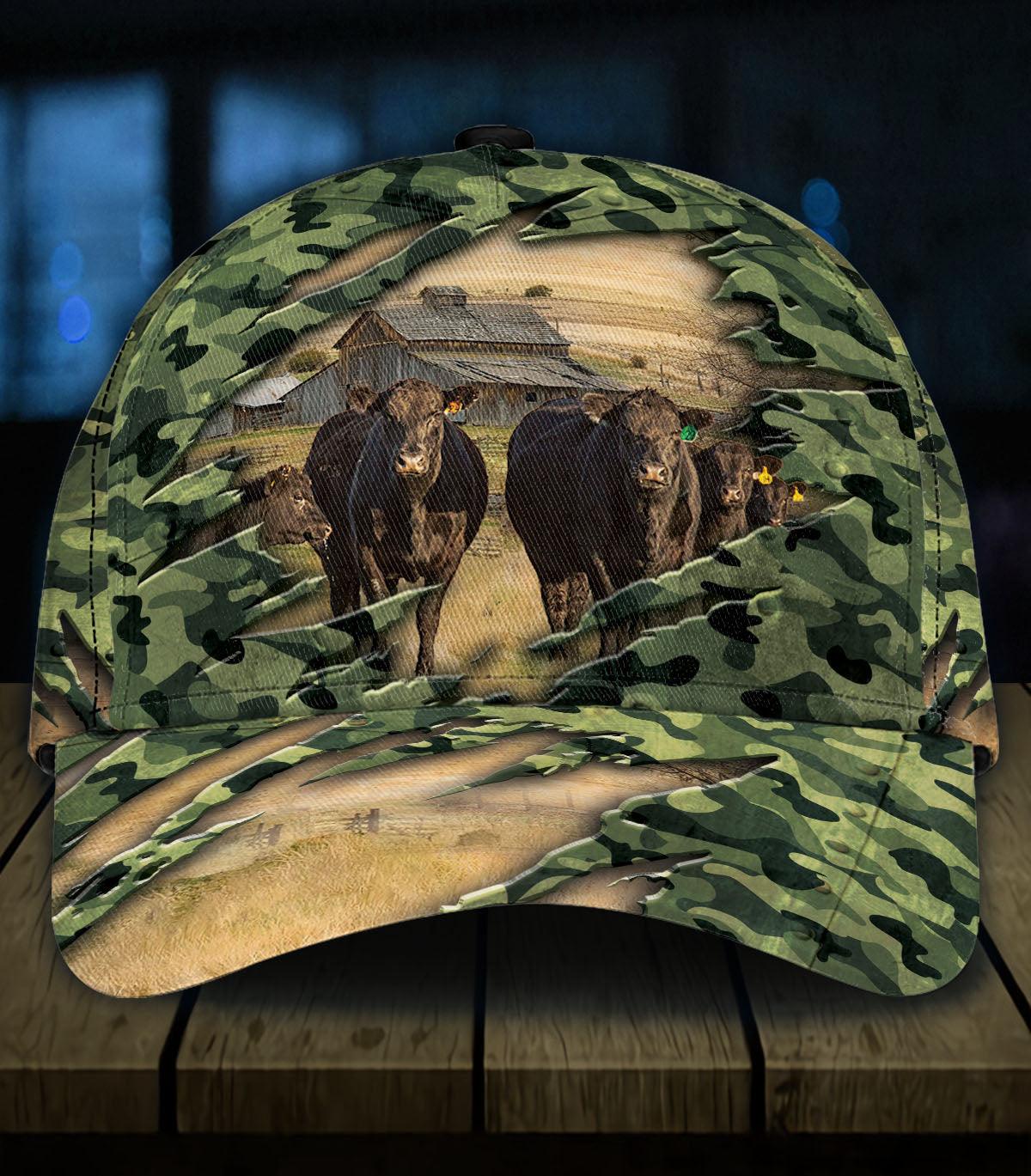 Cow Classic Cap, Gift for Farmers, Cow Lovers, Chicken Lovers Trucker Hats Custom Hats Gifts For Men & Women