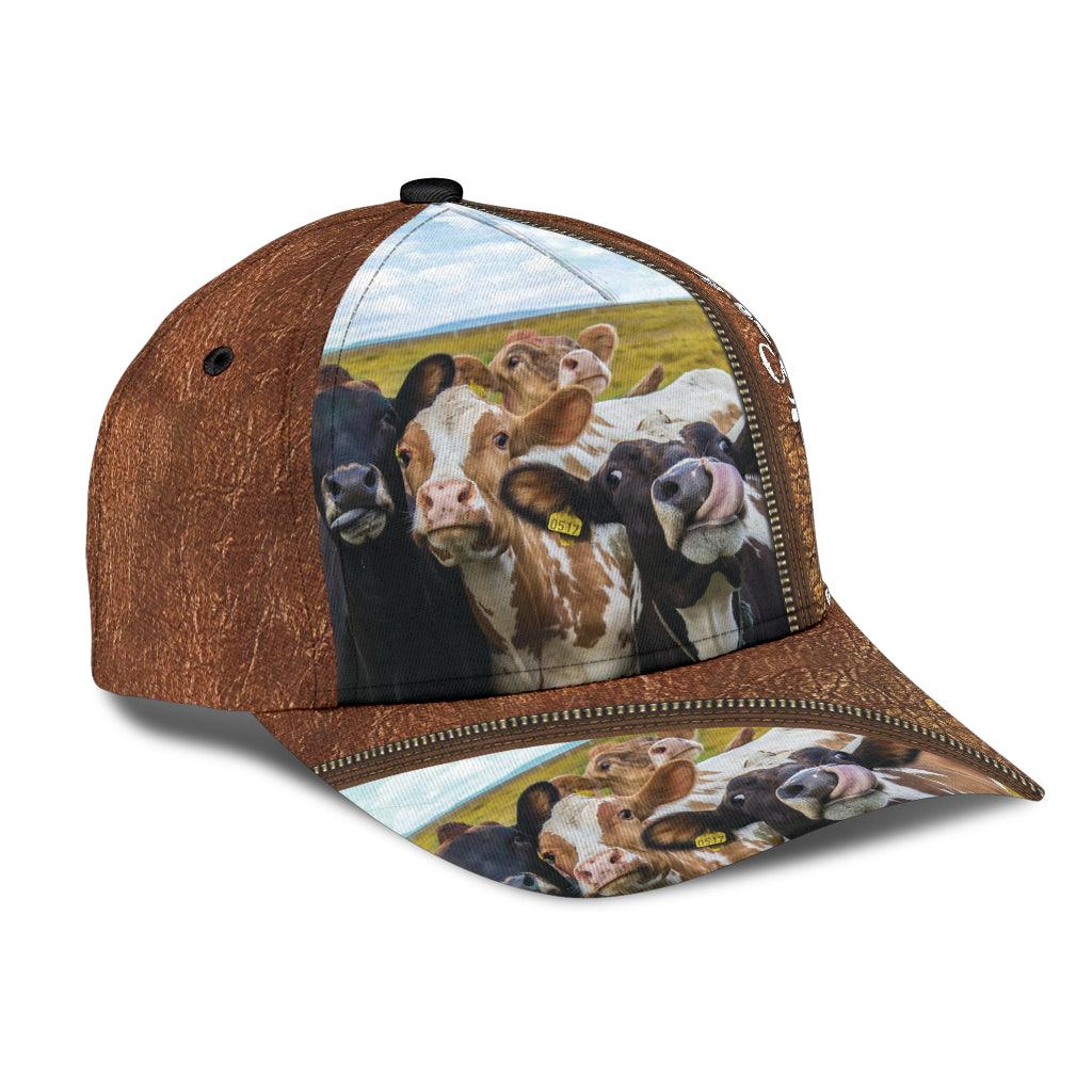 Cow Classic Cap, Gift for Farmers, Cow Lovers, Chicken Lovers Trucker Hats Custom Hats Gifts For Men & Women