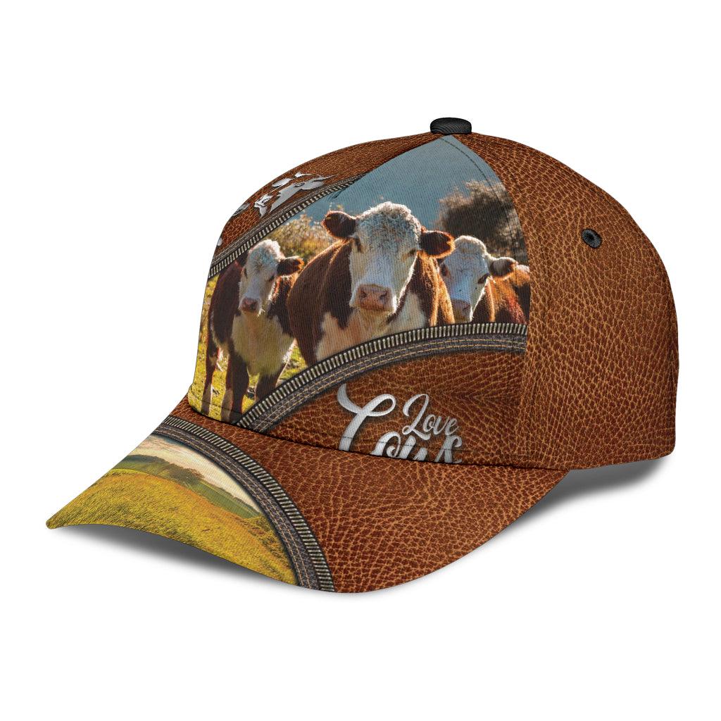 Cow Classic Cap, Gift for Farmers, Cow Lovers, Chicken Lovers Trucker Hats Custom Hats Gifts For Men & Women