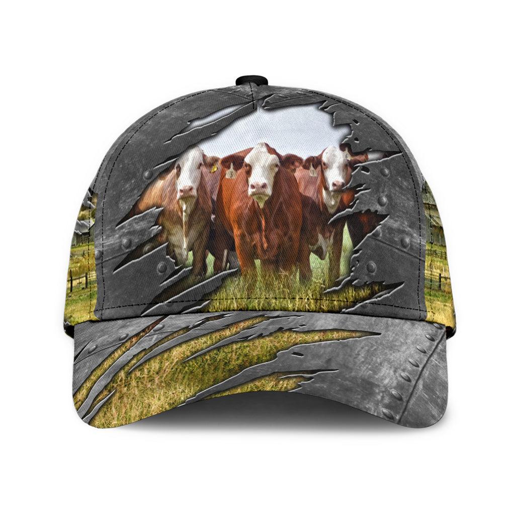 Cow Classic Cap, Gift for Farmers, Cow Lovers, Chicken Lovers Trucker Hats Custom Hats Gifts For Men & Women