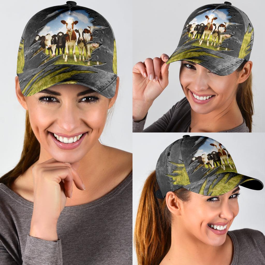 Cow Classic Cap, Gift for Farmers, Cow Lovers, Chicken Lovers Trucker Hats Custom Hats Gifts For Men & Women