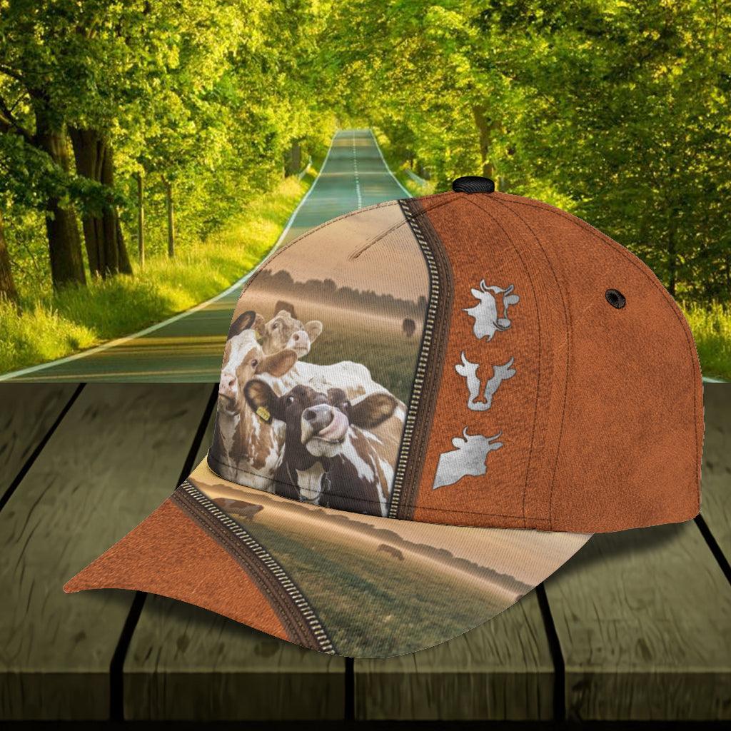 Cow Classic Cap, Gift for Farmers, Cow Lovers, Chicken Lovers Trucker Hats Custom Hats Gifts For Men & Women