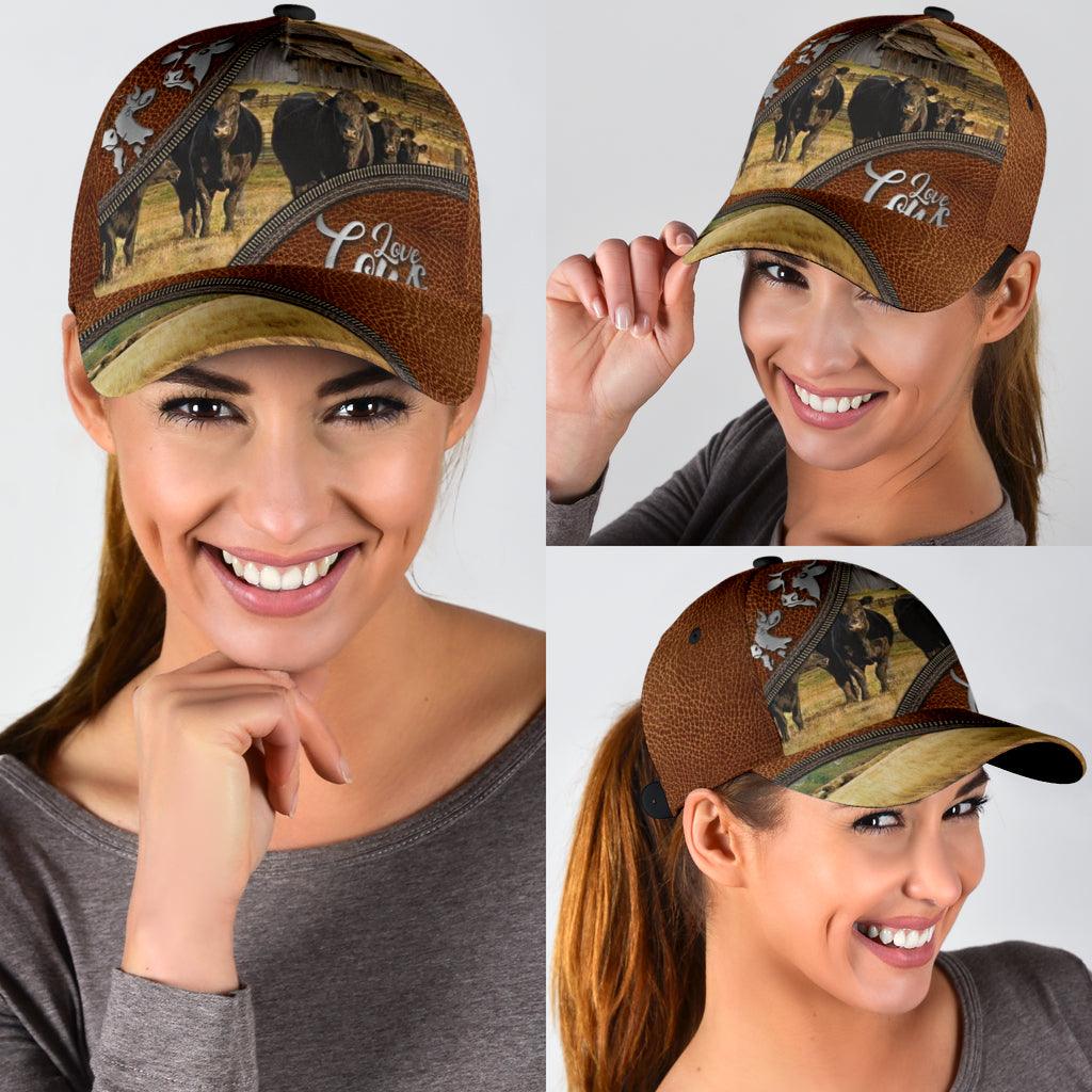 Cow Classic Cap, Gift for Farmers, Cow Lovers, Chicken Lovers Trucker Hats Custom Hats Gifts For Men & Women