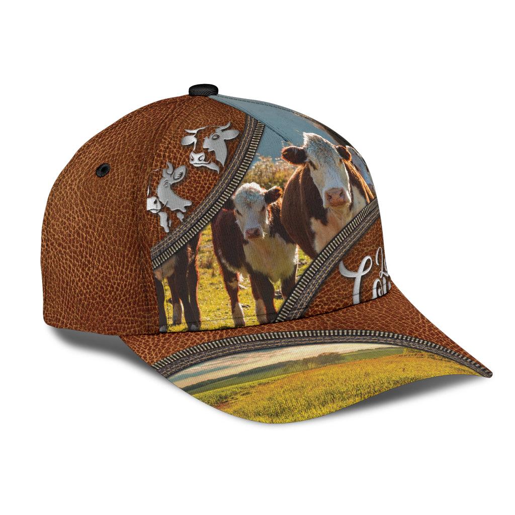 Cow Classic Cap, Gift for Farmers, Cow Lovers, Chicken Lovers Trucker Hats Custom Hats Gifts For Men & Women