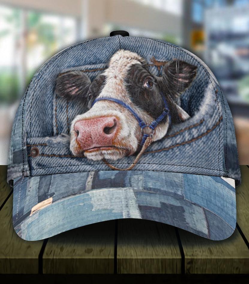 Cow Classic Cap, Gift for Farmers, Cow Lovers, Chicken Lovers Trucker Hats Custom Hats Gifts For Men & Women