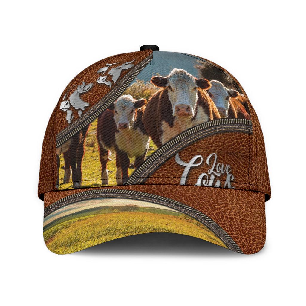 Cow Classic Cap, Gift for Farmers, Cow Lovers, Chicken Lovers Trucker Hats Custom Hats Gifts For Men & Women