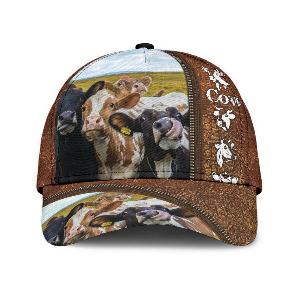 Cow Classic Cap, Gift for Farmers, Cow Lovers, Chicken Lovers Trucker Hats Custom Hats Gifts For Men & Women