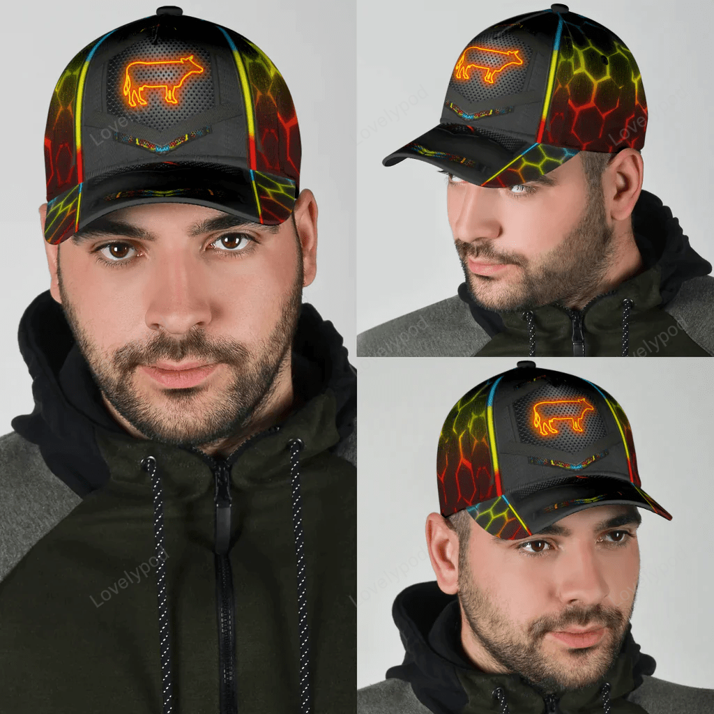 Cow Classic Cap, Gift for Farmers, Cow Lovers hat for men and women Trucker Hats Custom Hats Gifts For Men & Women