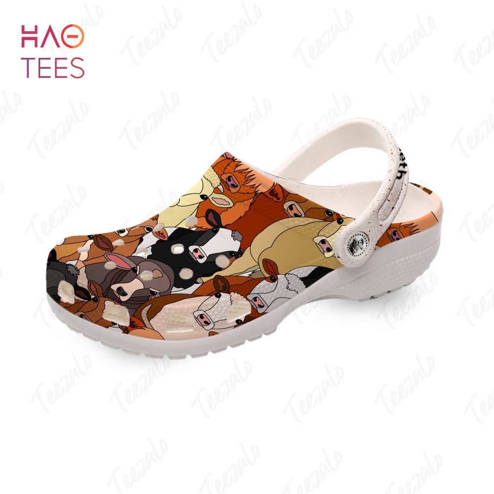 Cow Face Animal Crocs Crocband Clogs Shoes Comfortable For Men Women and Kids - Image 2
