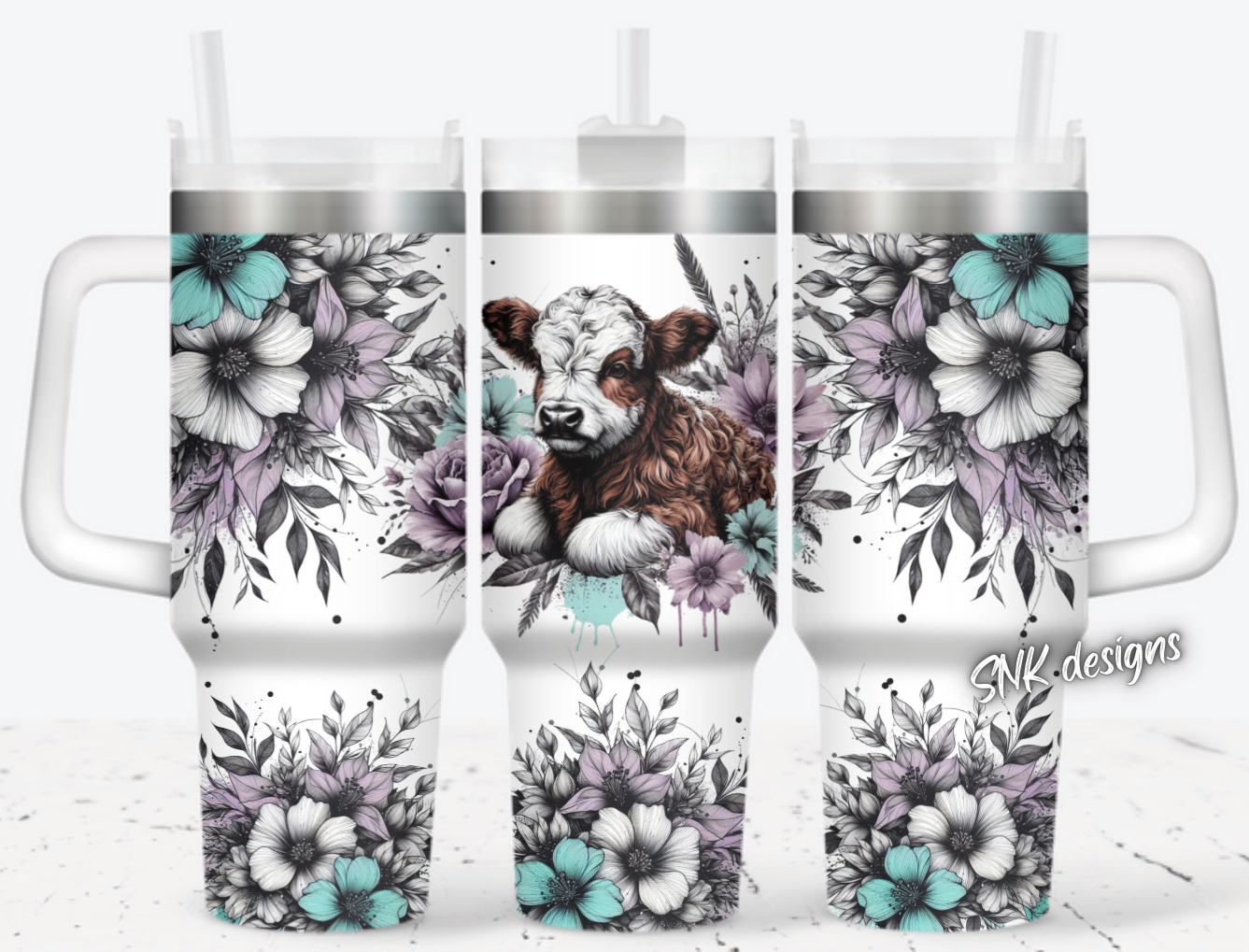 Cow Flower Custom Stanley Cup 40 oz 30 oz Tumbler With HandleTVC2301705