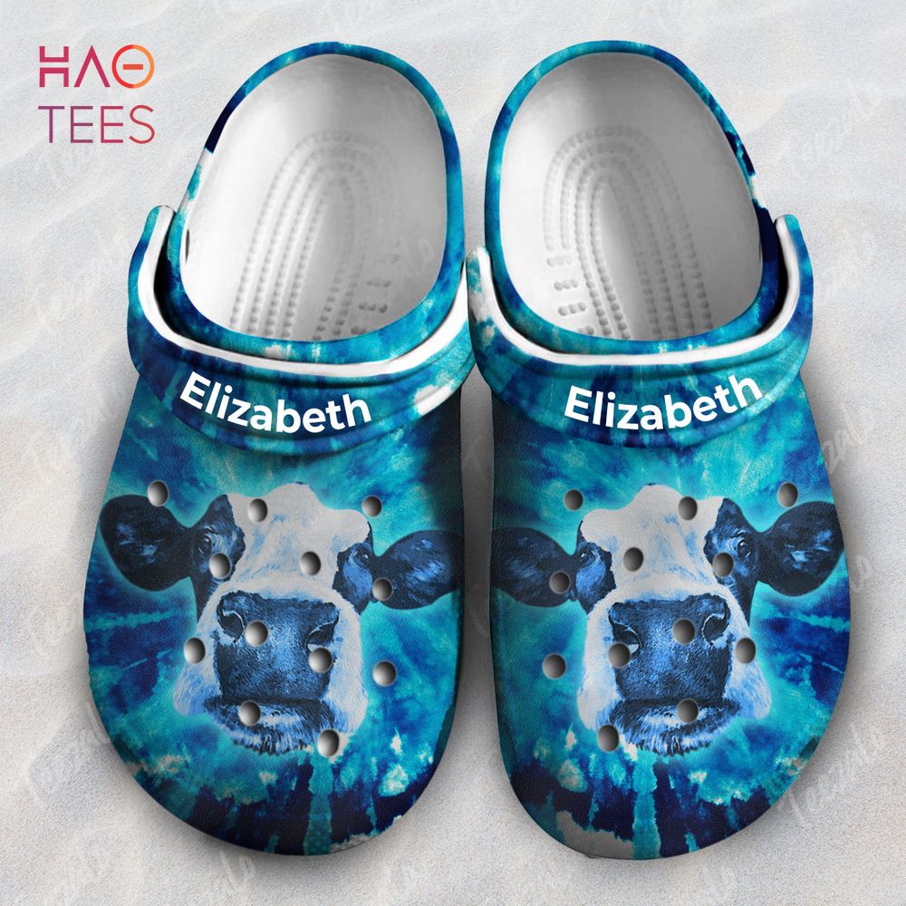 Cow Head Tie Dye Animal Crocs Crocband Clogs Shoes Comfortable For Men Women and Kids