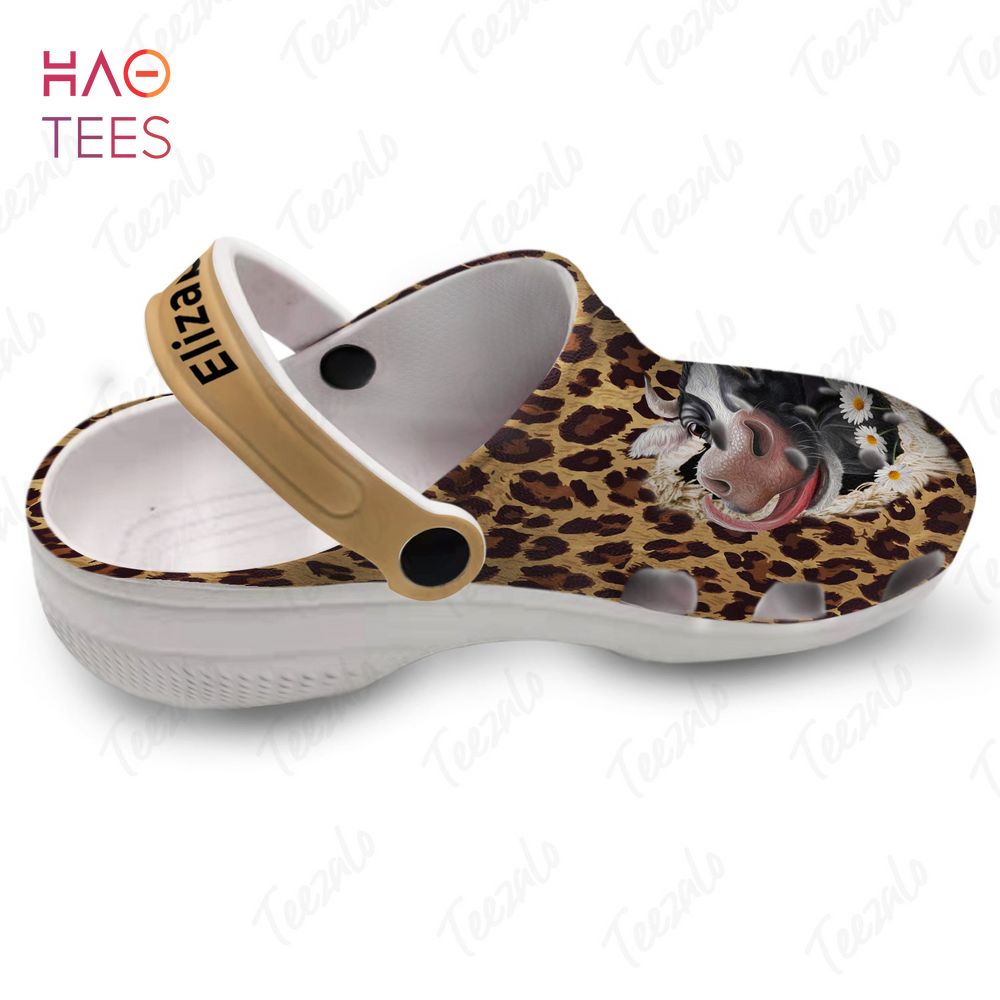 Cow Hole Leopard Animal Crocs Crocband Clogs Shoes Comfortable For Men Women and Kids - Image 2