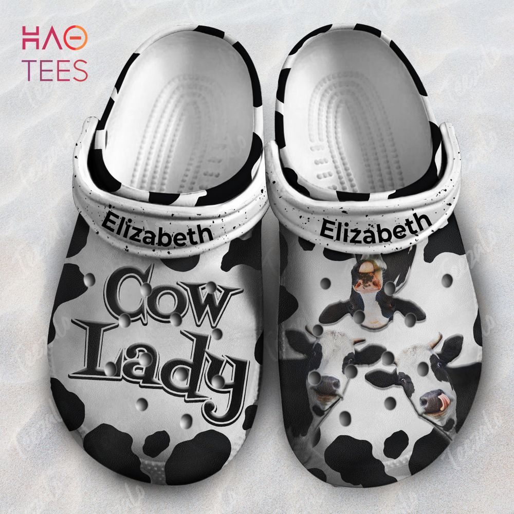 Cow Lady Animal Crocs Crocband Clogs Shoes Comfortable For Men Women and Kids