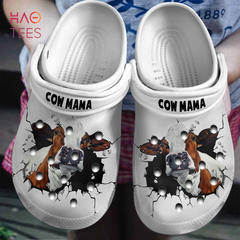 Cow Mama In Hole Animal Crocs Crocband Clogs Shoes Comfortable For Men Women and Kids