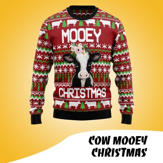 Cow Mooey Christmas Christmas Ugly Sweater - Image 2