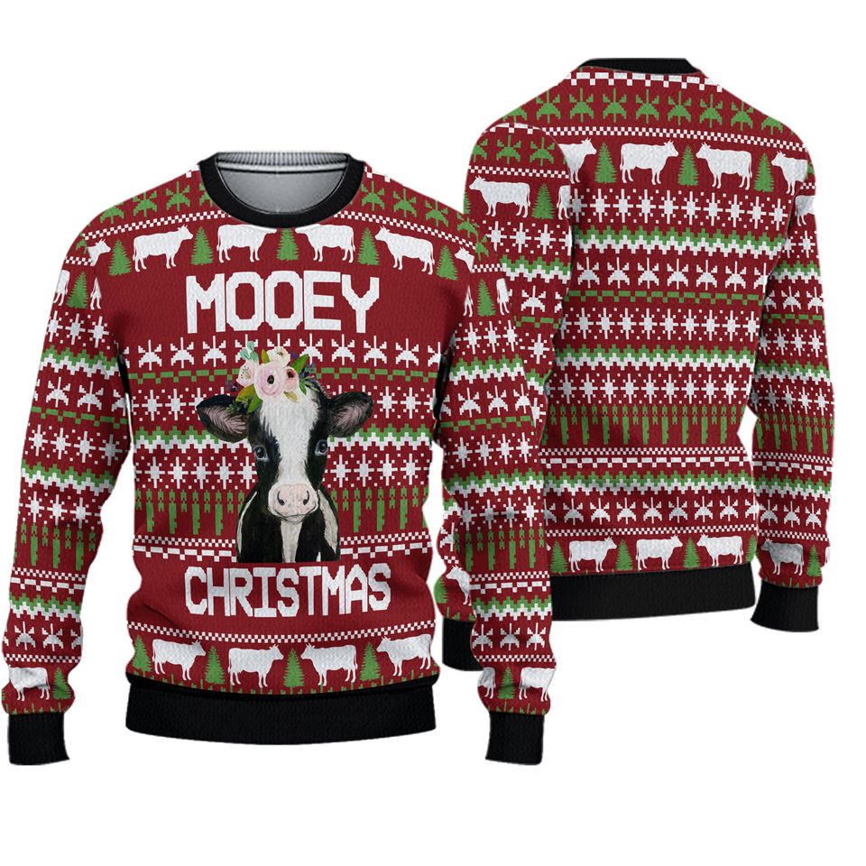 Cow Mooey Ugly Christmas Sweater