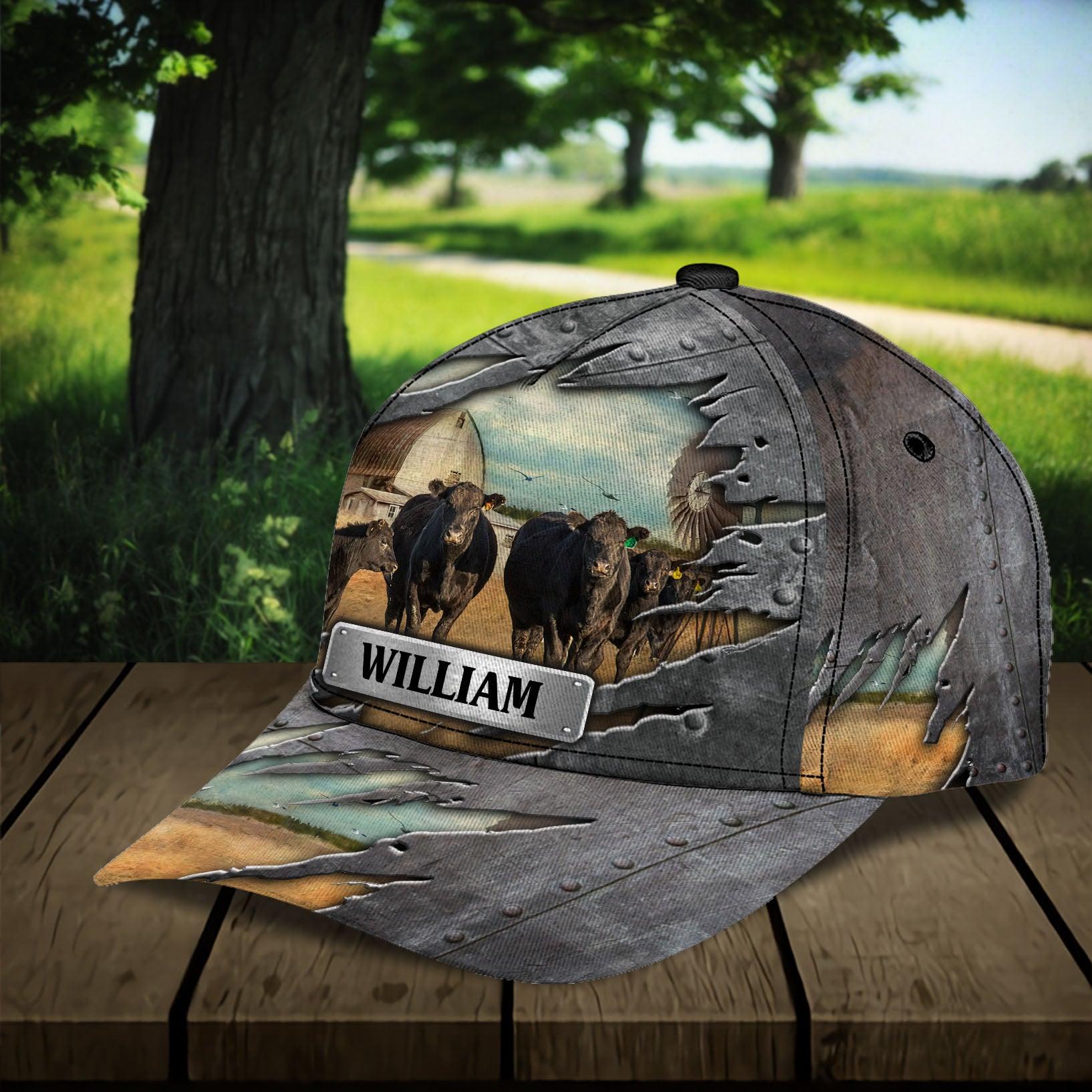 Cow Personalized Classic Cap, Personalized Gift for Farmers, Cow Lovers, Chicken Lovers Trucker Hats Custom Hats Gifts For Men & Women