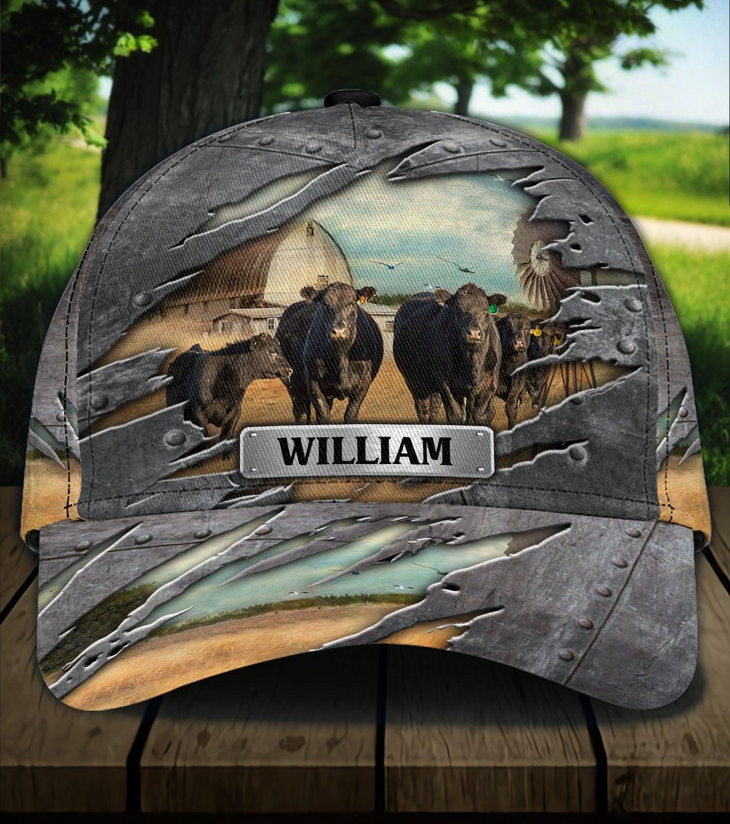 Cow Personalized Classic Cap, Personalized Gift for Farmers, Cow Lovers, Chicken Lovers Trucker Hats Custom Hats Gifts For Men & Women
