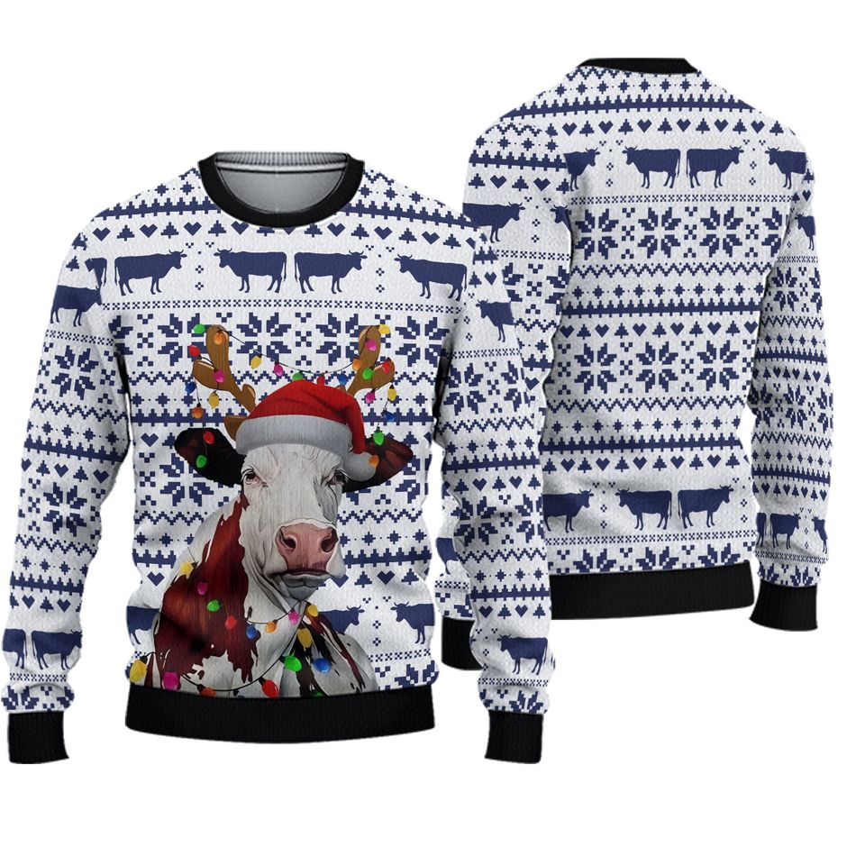 Cow Ugly Sweater, Funny Christmas Cow Ugly Sweater For Men & Women