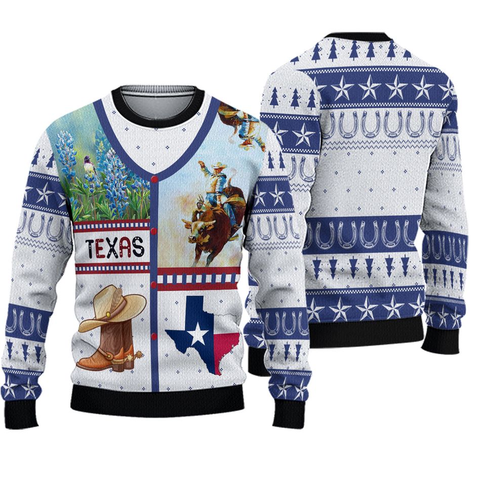 Cowboy Christmas Sweaters Horse Ugly Christmas