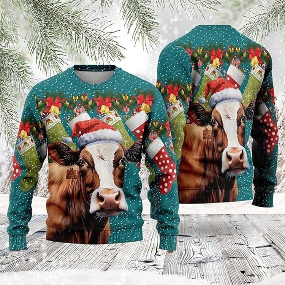 Cowboy Christmas Sweaters Horse Ugly Christmas Sweater