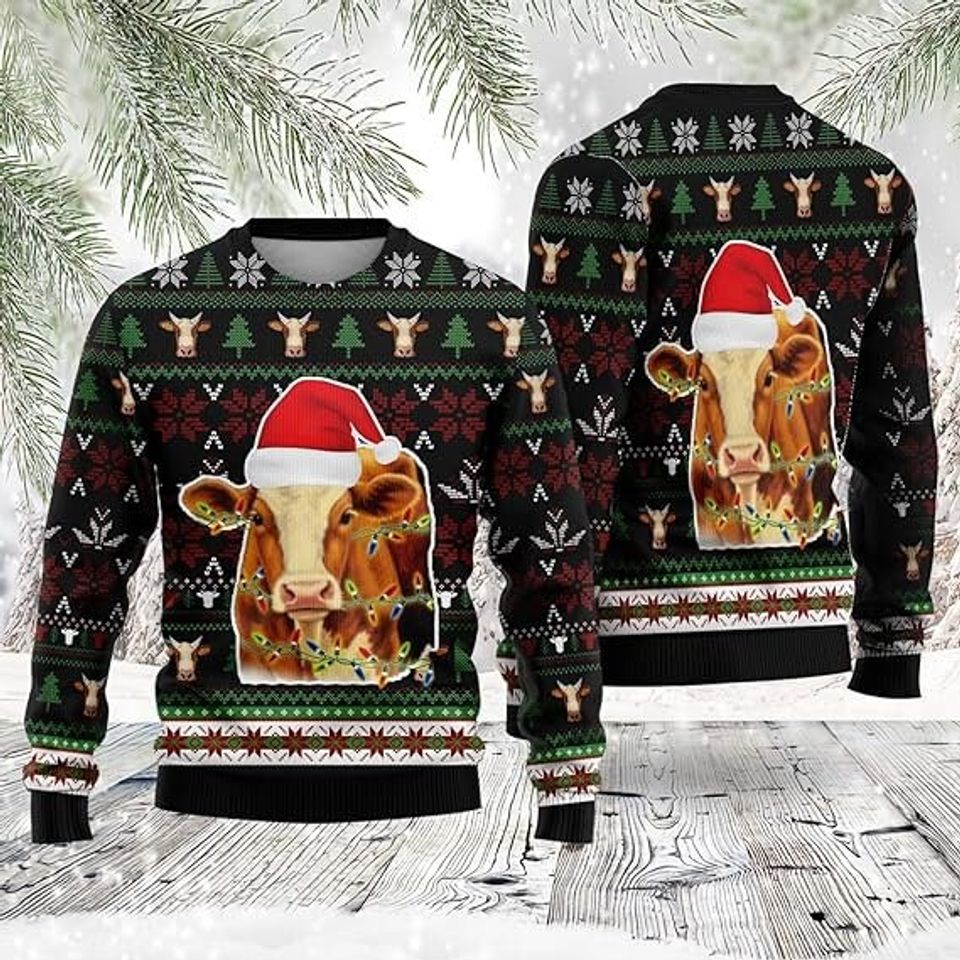 Cowboy Christmas Sweaters Horse Ugly Christmas Sweater