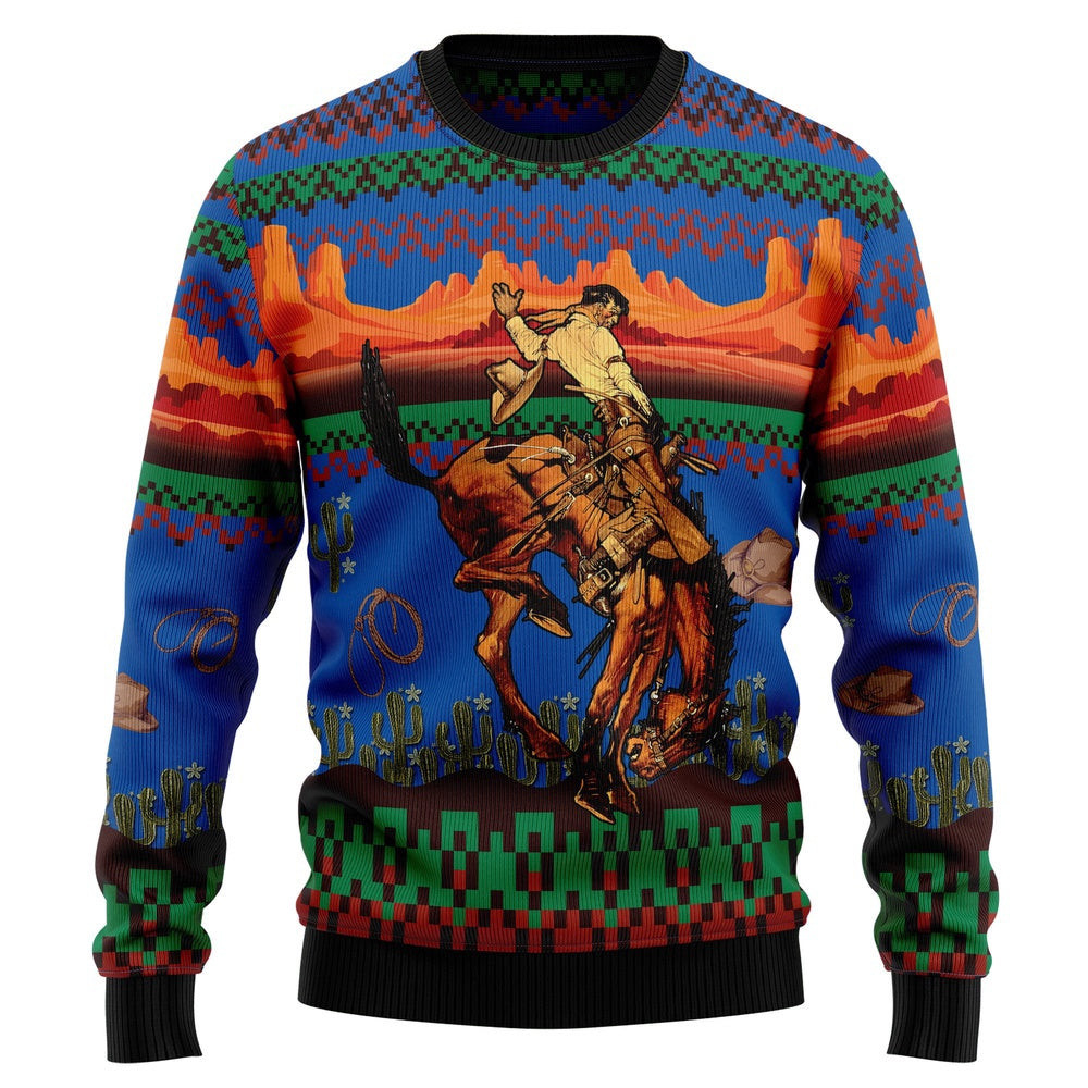 Cowboy Desert Ugly Christmas Sweater Gift For Christmas
