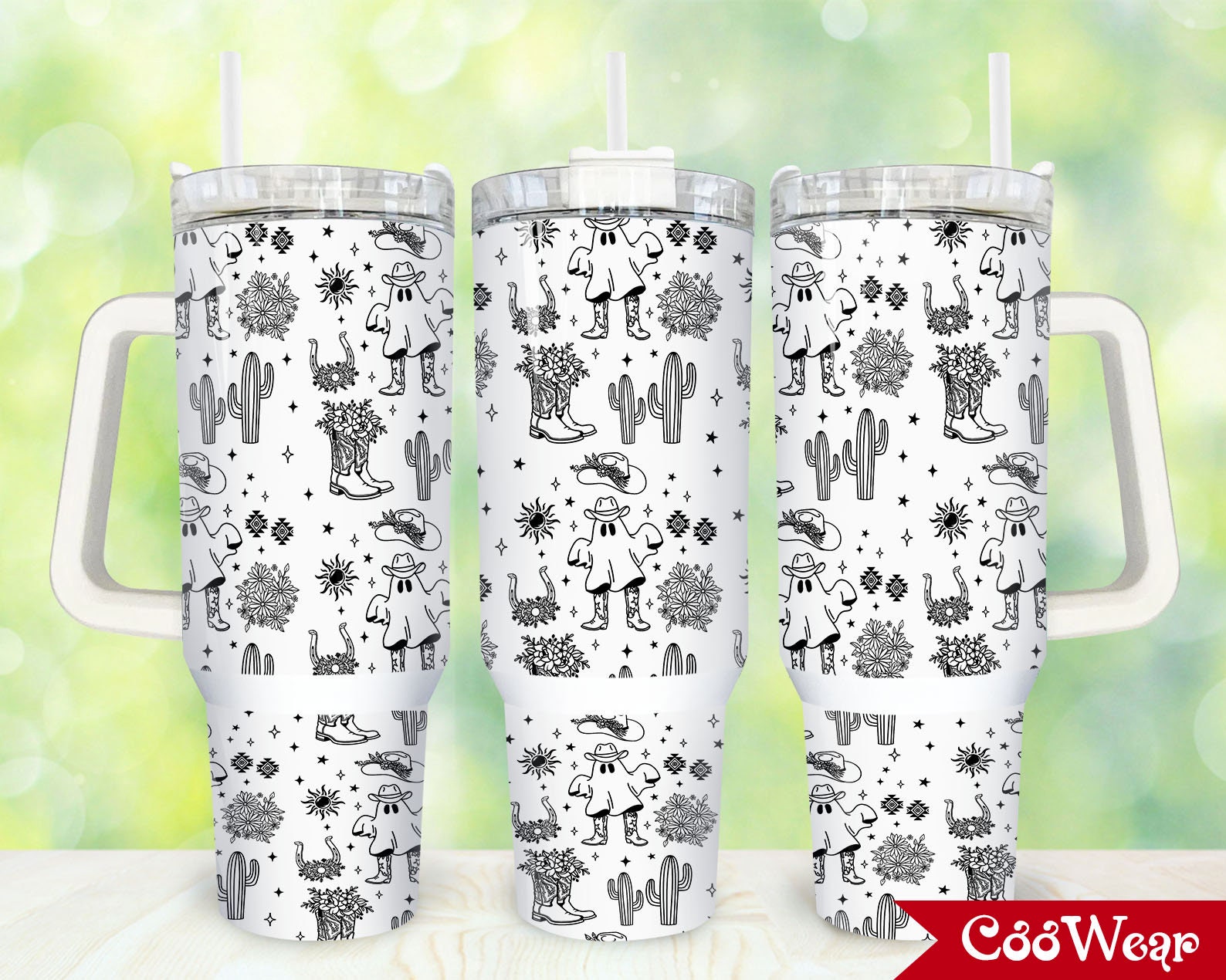 Cowboy Ghost Western Custom Stanley Cup 40 oz 30 oz Tumbler With HandleTVC2301873