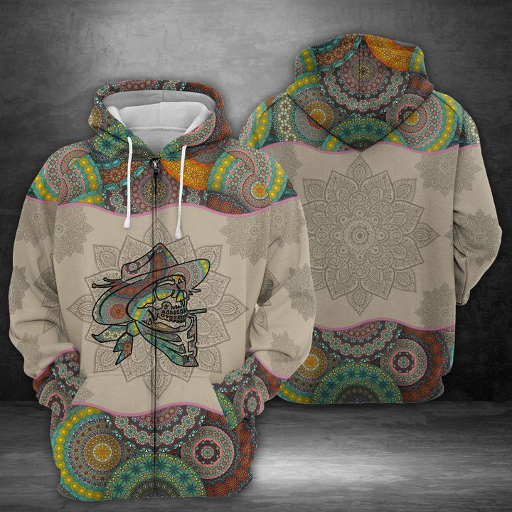 Cowboy Skull 3D All Over Print Hoodie, Zip Hoodie