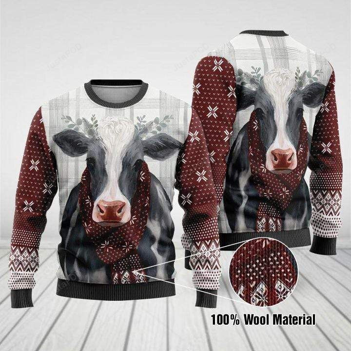 Cows Ugly Christmas Sweater Adult 3D Funny Matching for family
