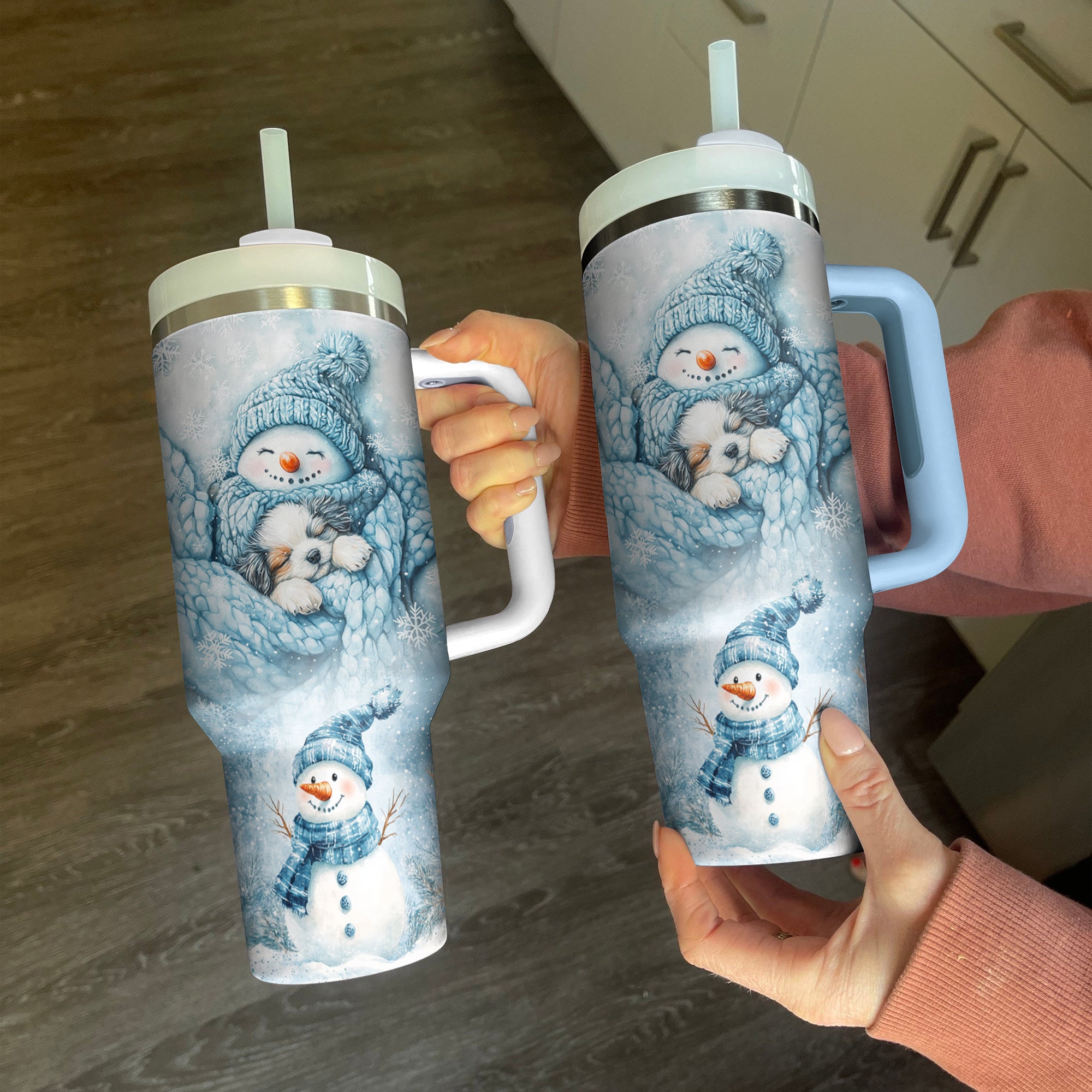 Cozy Snowman Christmas Custom Stanley Cup 40 oz 30 oz Tumbler With HandleTVC2301489 - Image 2