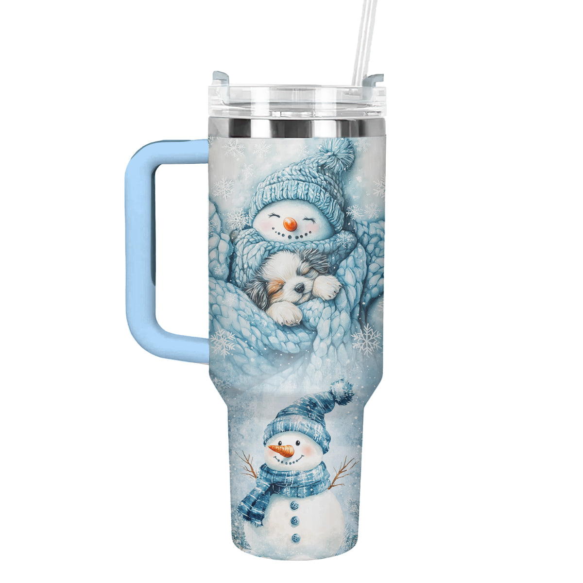 Cozy Snowman Christmas Custom Stanley Cup 40 oz 30 oz Tumbler With HandleTVC2301489